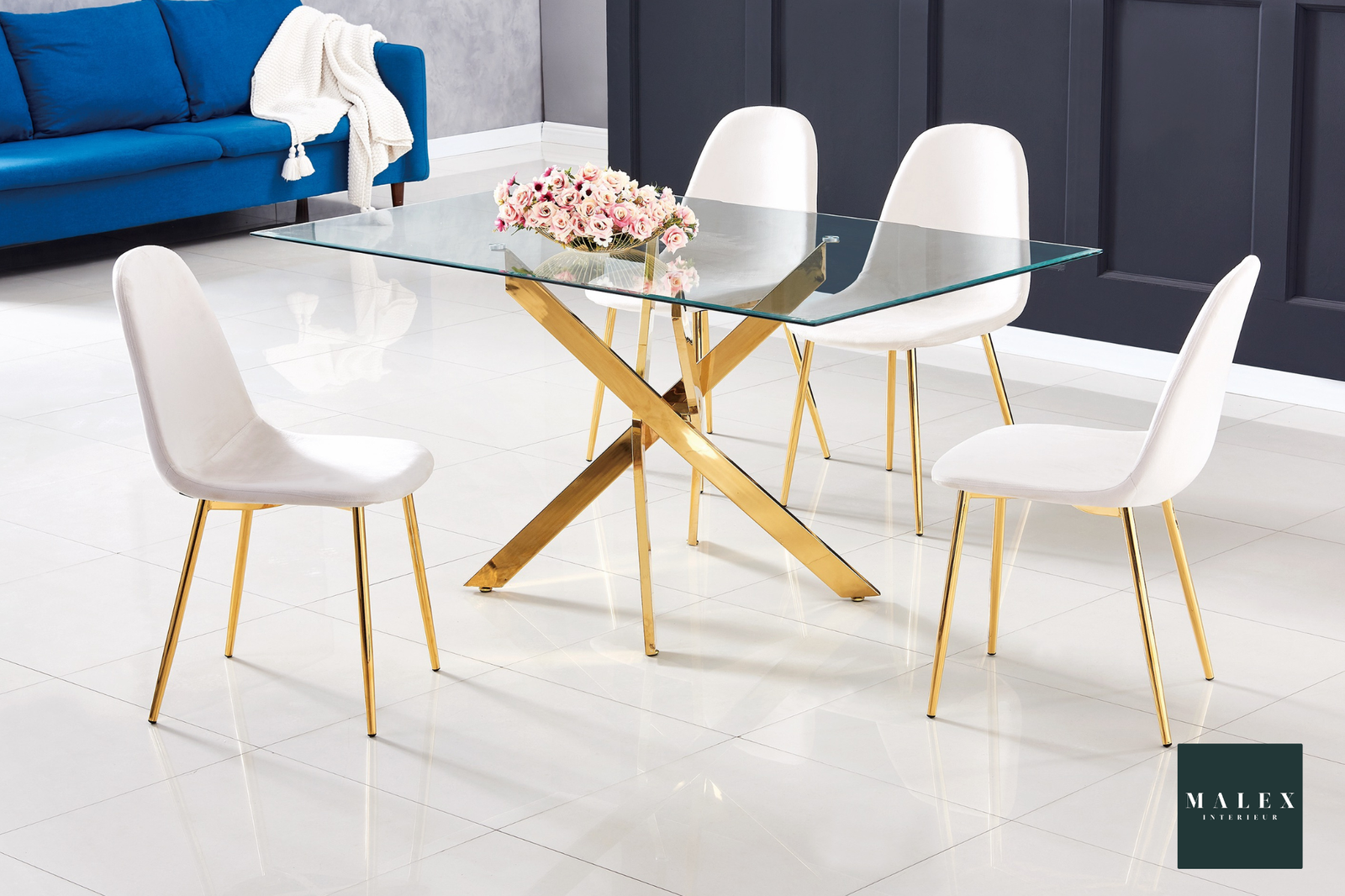 Ensemble Jessica + Chaises Scandinave