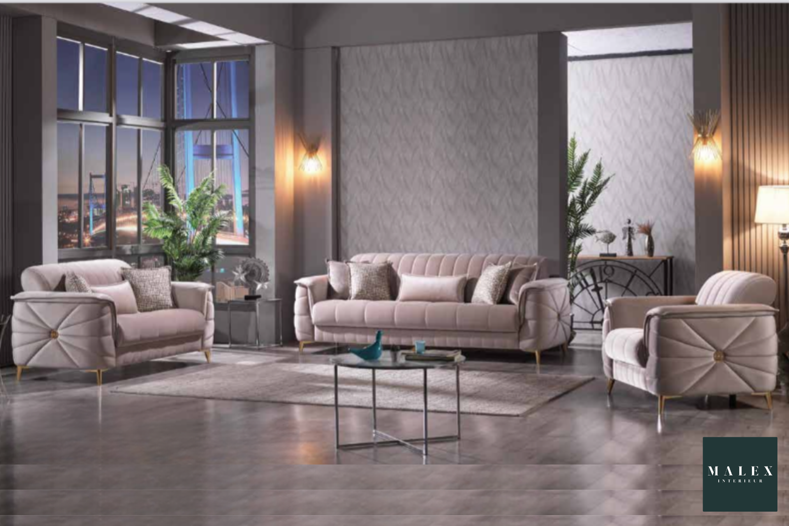 Canapé 3-2-1 Radisson + 2 Rideaux OFFERT