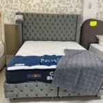 Lit coffre Clouté + matelas