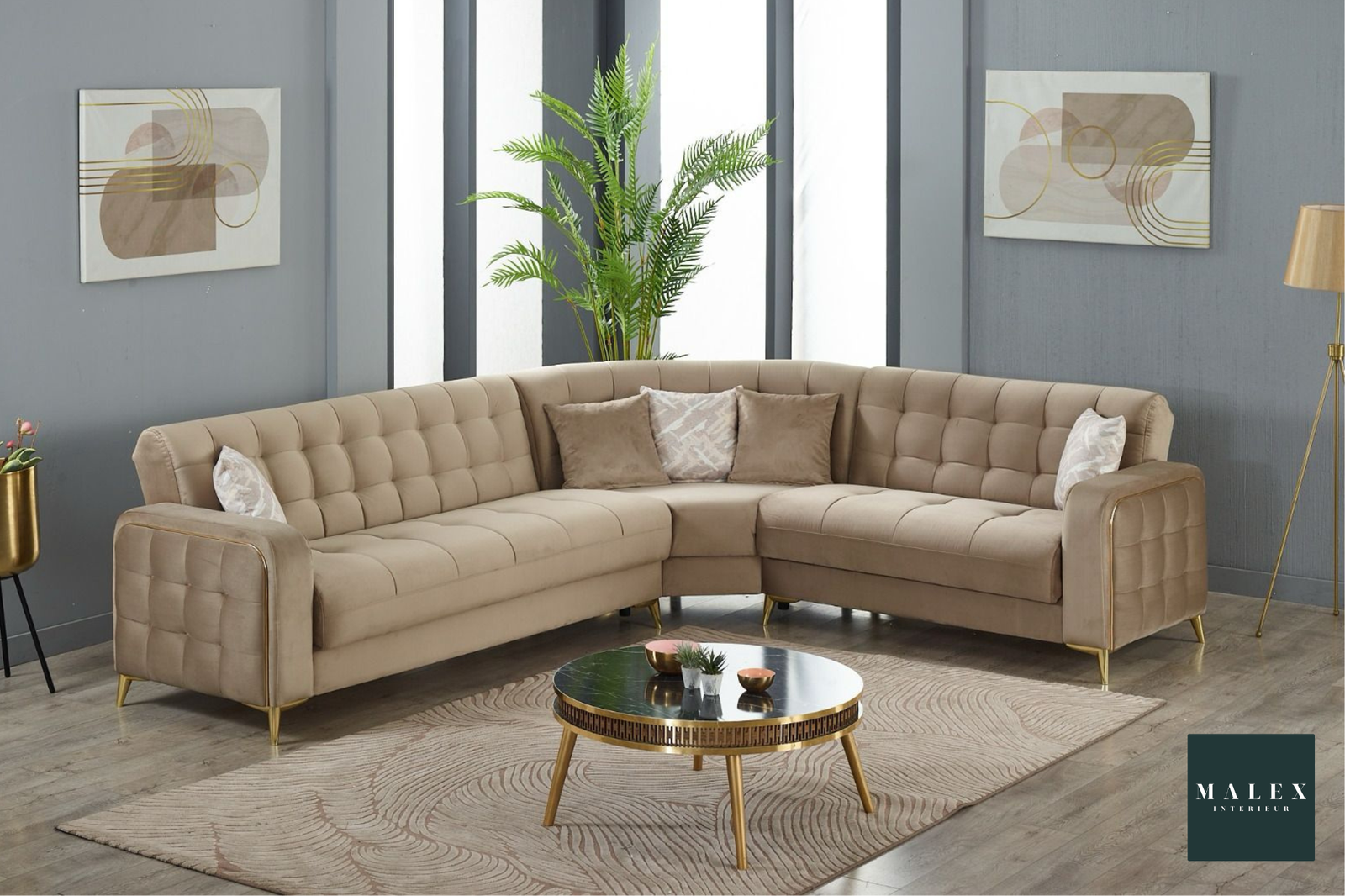 Canapé d'angle Havana  + 2 Rideaux OFFERT