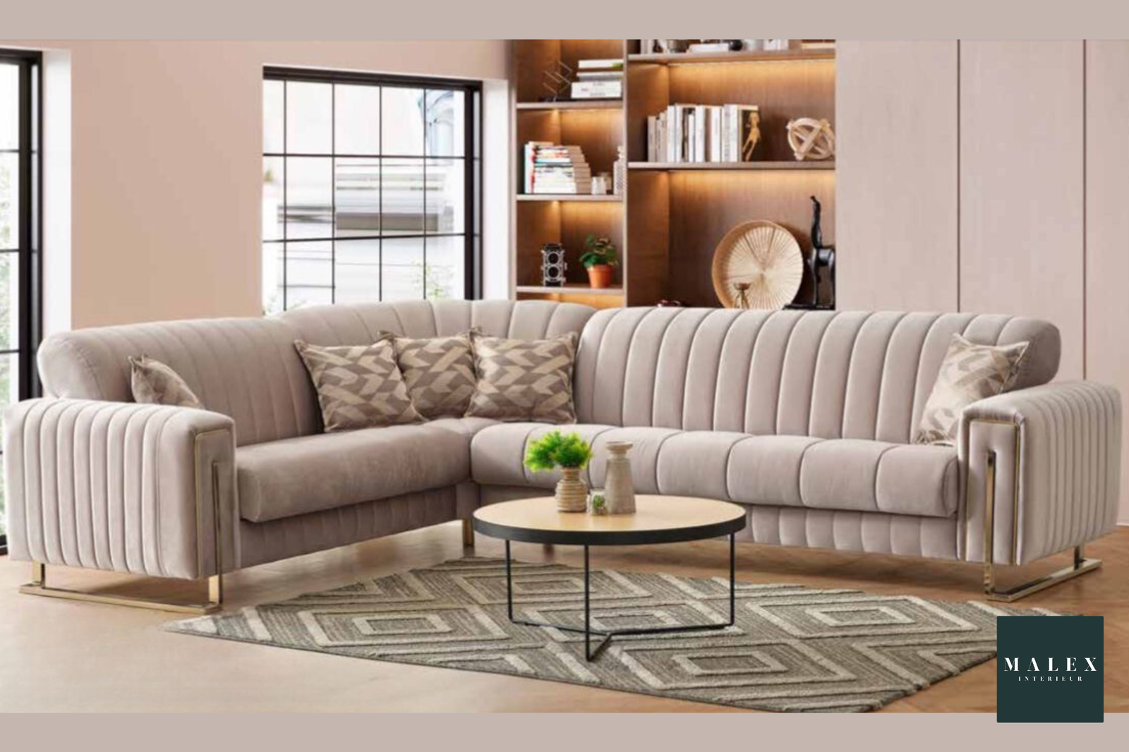 Canapé d'angle Linea + 2 Rideaux OFFERT