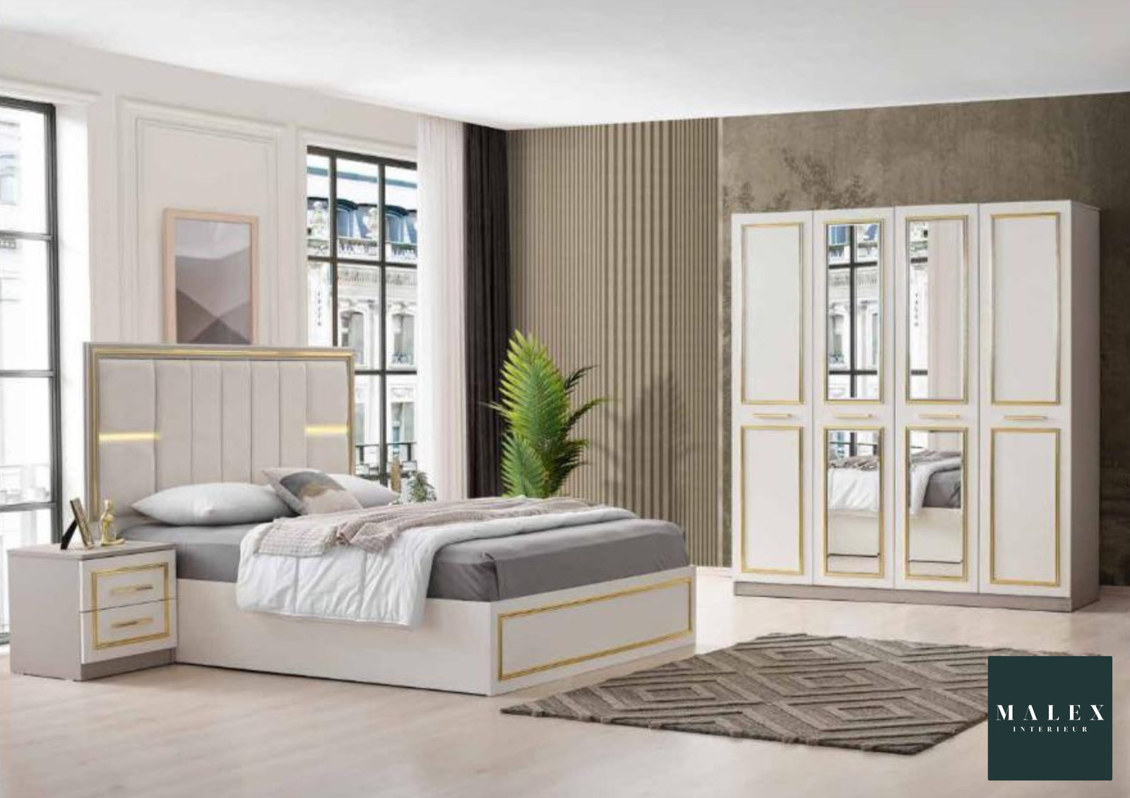 Chambre complète Paris avec sommier