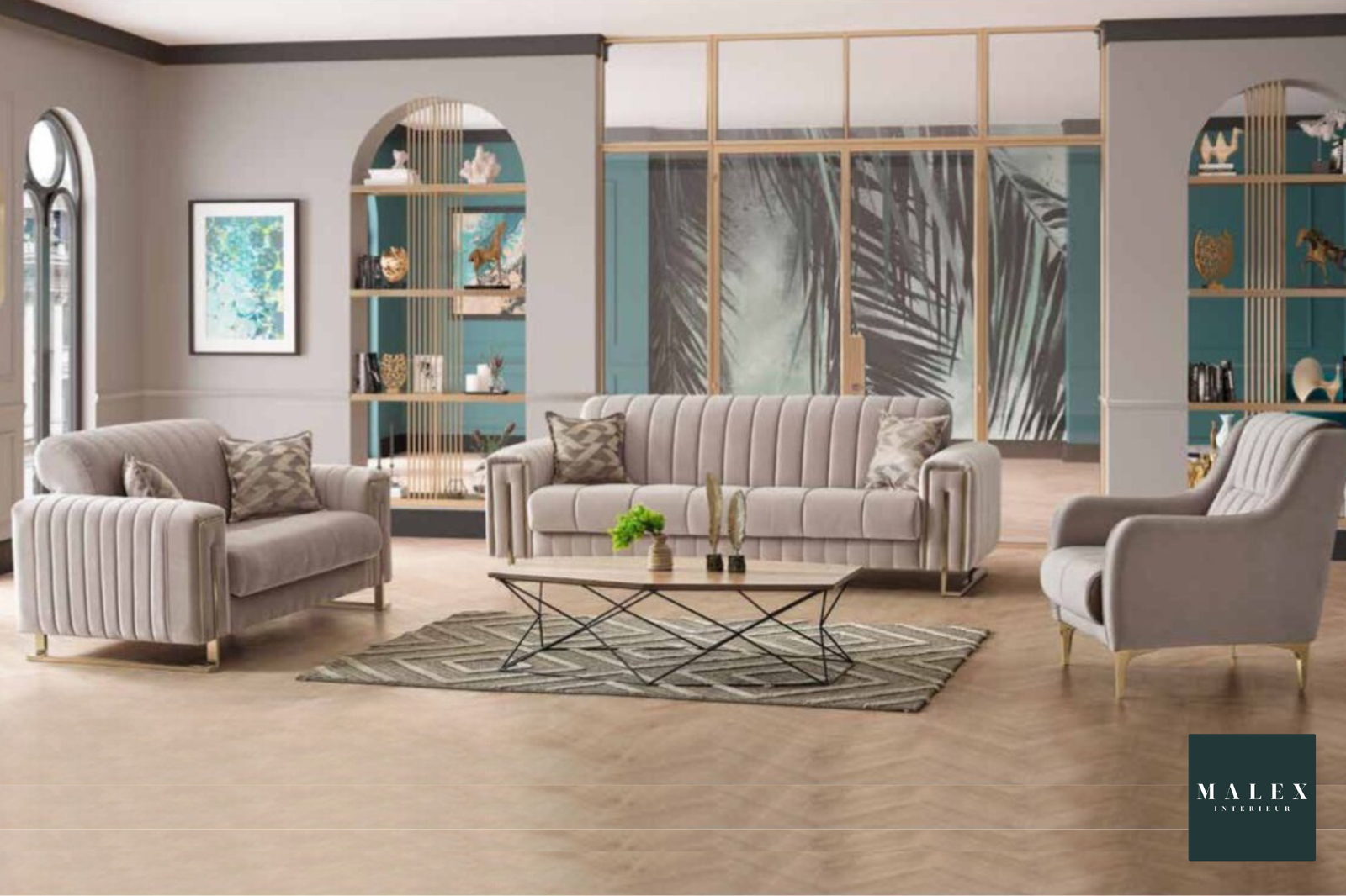 Canapé 3-2-1 Linea + 2 Rideaux OFFERT