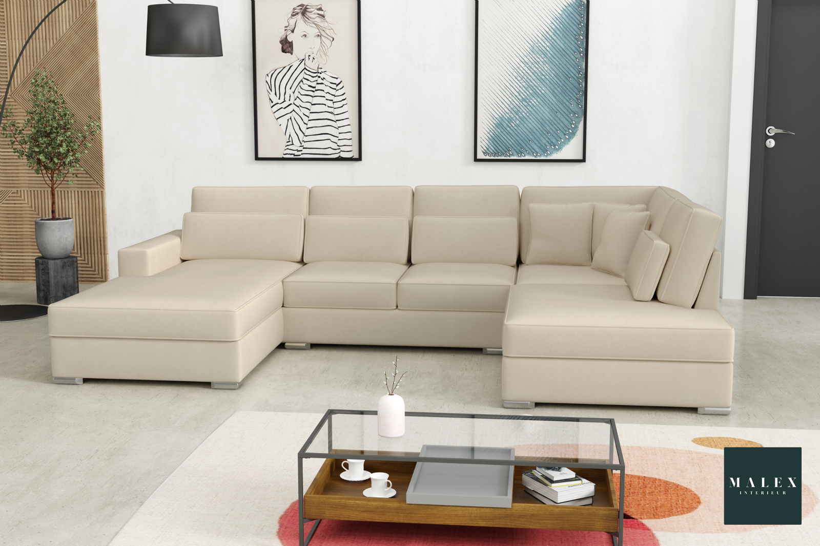 Canapé panoramique Bristol + 2 Rideaux OFFERT