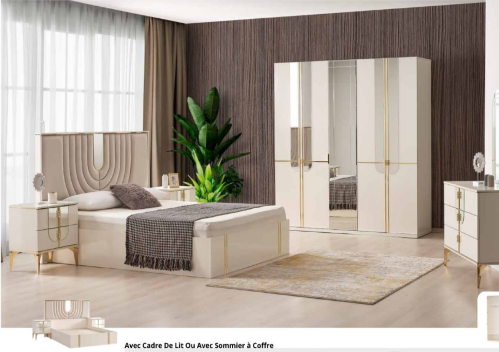 Chambre complète Atlantis avec sommier