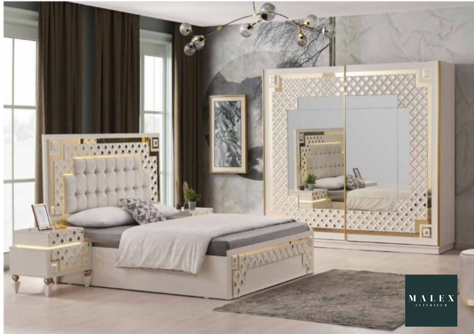 Chambre complète Cristal avec sommier