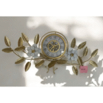 Horloge Fleurs Blanche