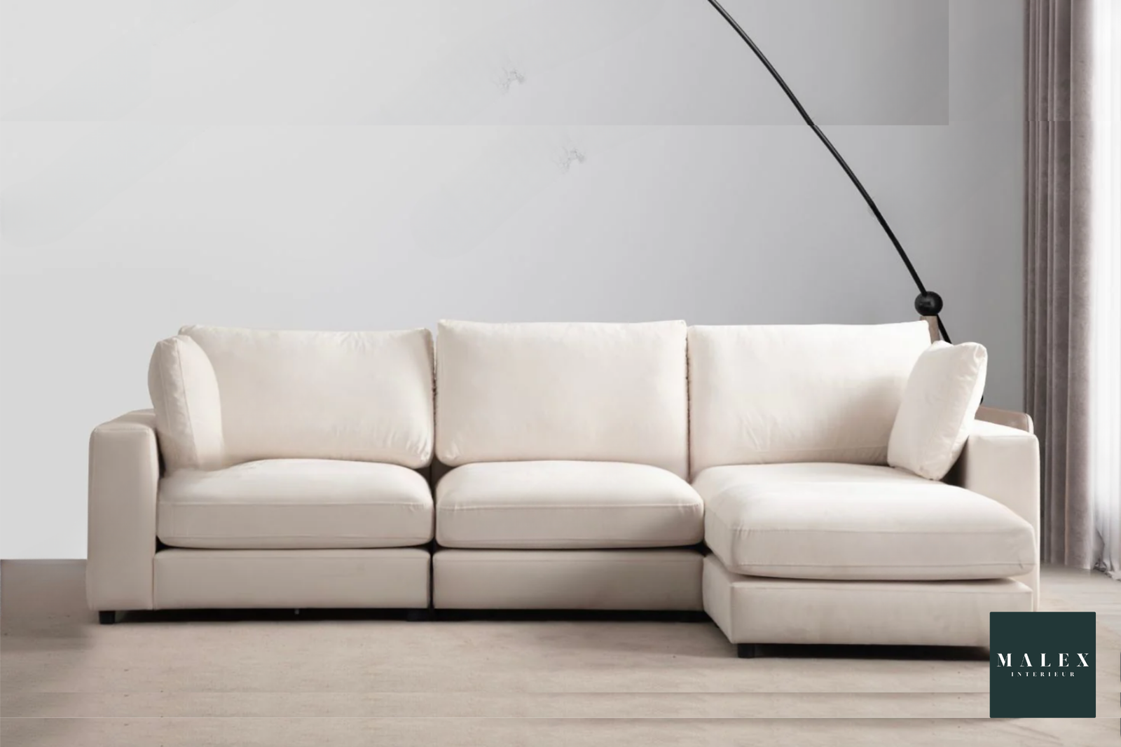 Canapé modulable Julia + 2 Rideaux OFFERT