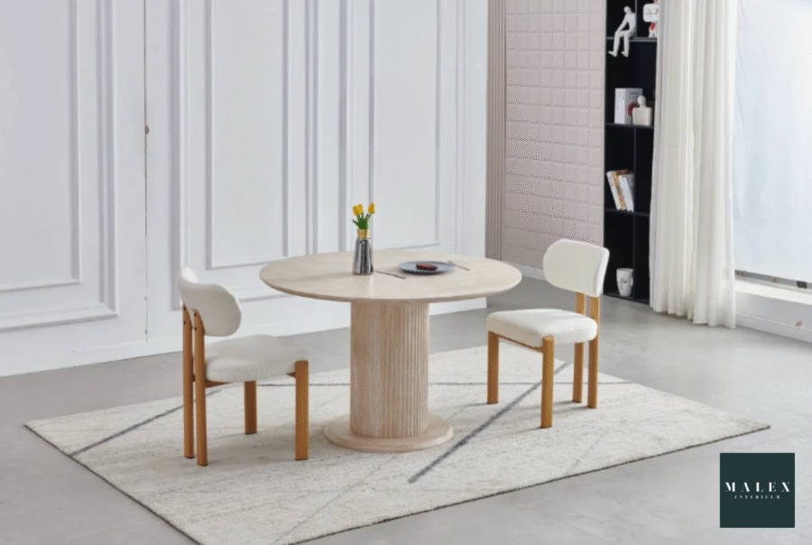 Ensemble Travertin + Chaises Héra