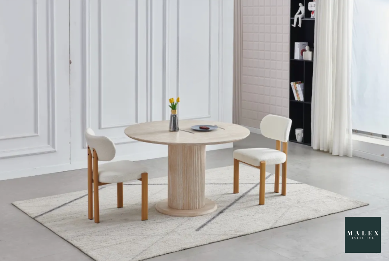 Ensemble Travertin + Chaises Héra