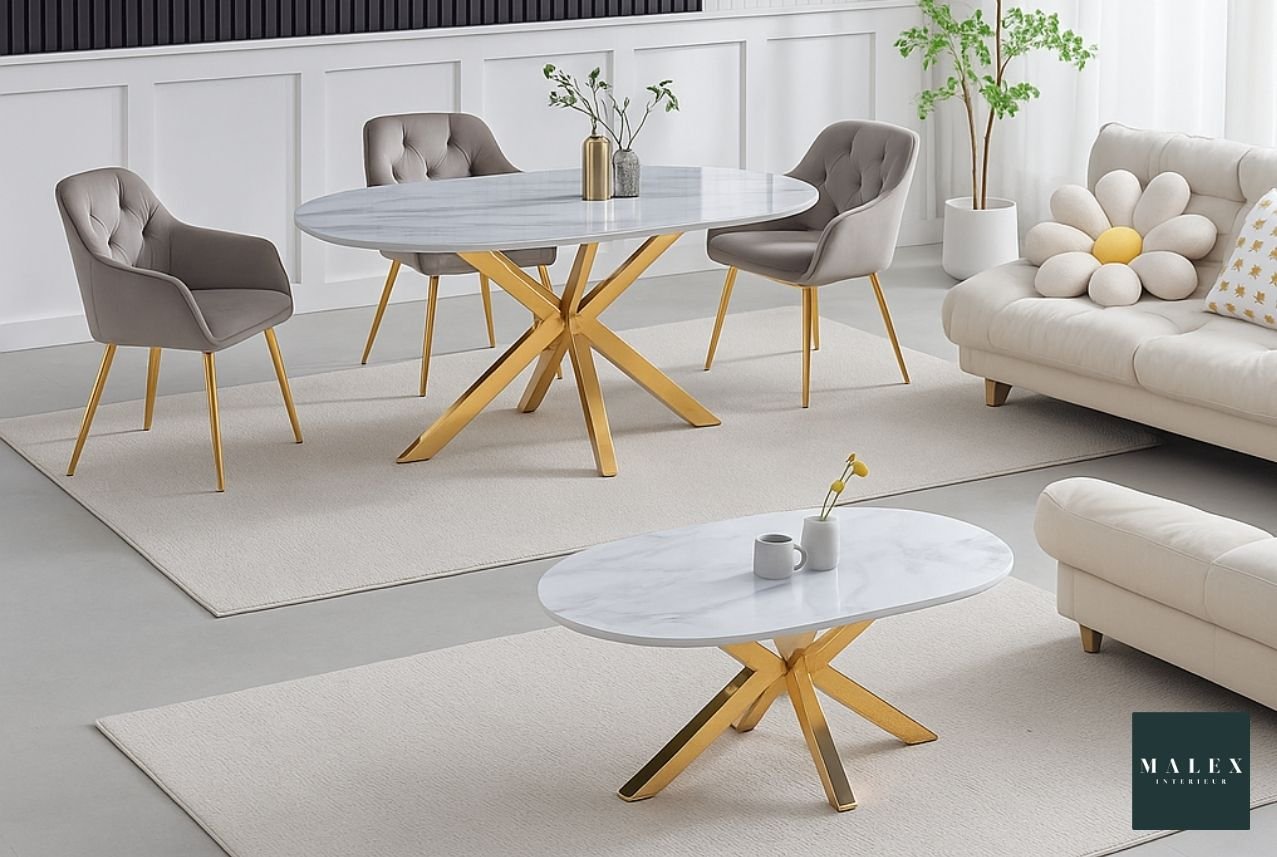 Ensemble Table à manger + Table basse Ophélia