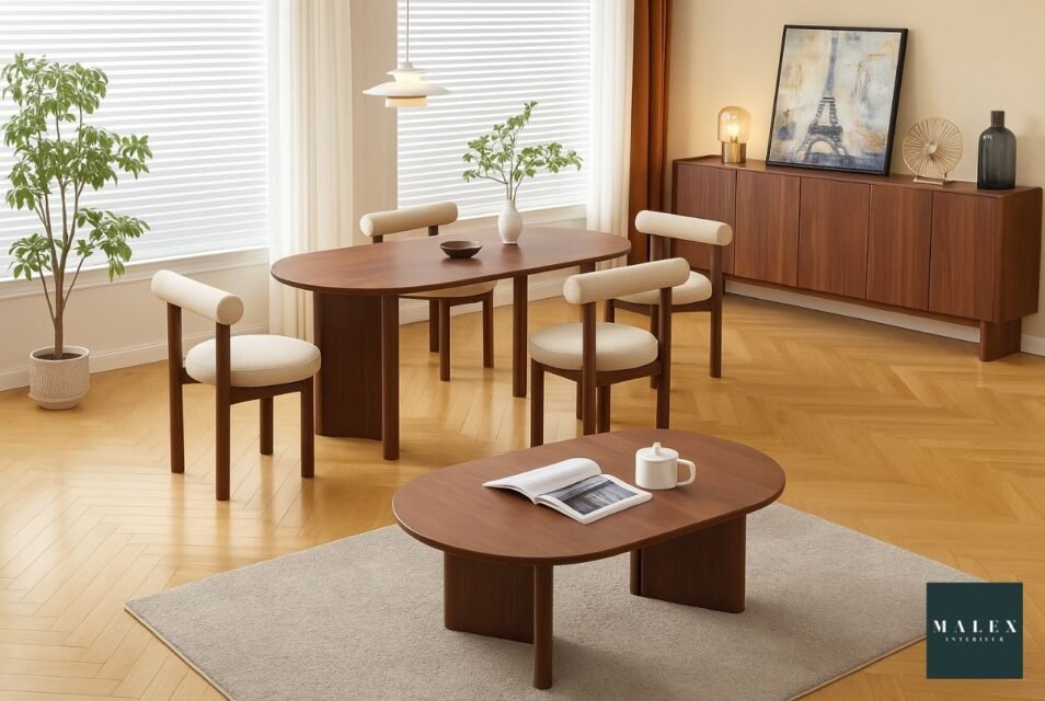 Ensemble Table à manger + Table basse Ambre