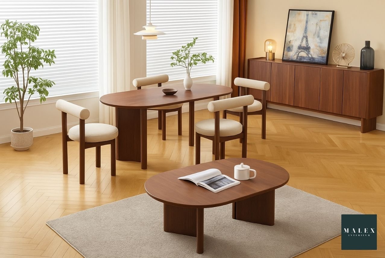 Ensemble Table à manger + Table basse Ambre