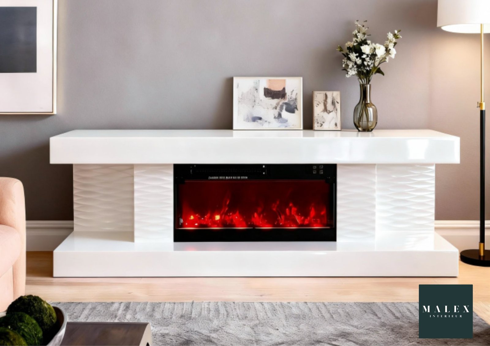 Meuble TV Cheminée Katty